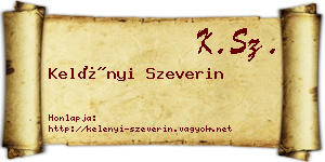 Kelényi Szeverin névjegykártya